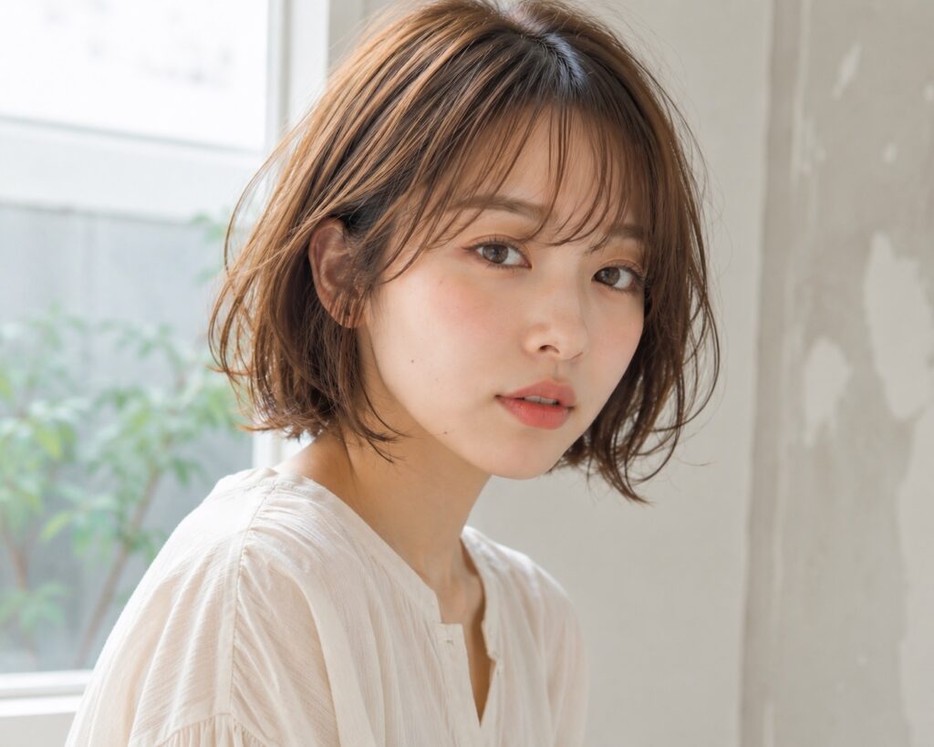 ショートヘアの女性