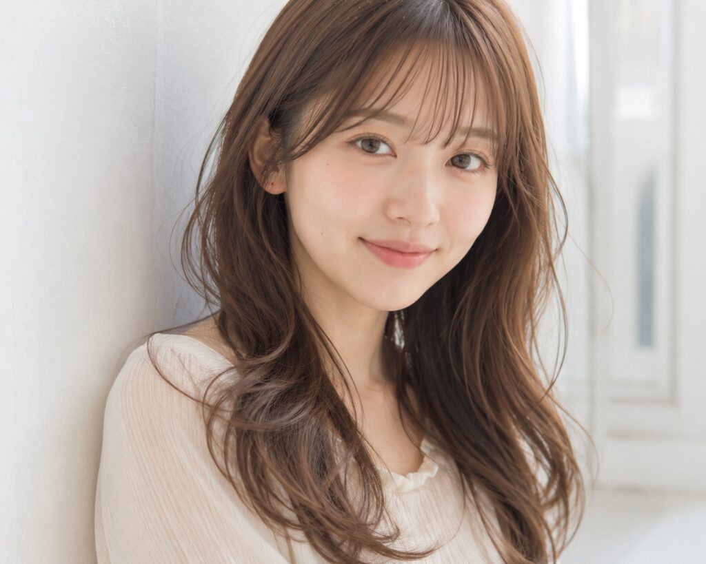 パーマをかけた女性