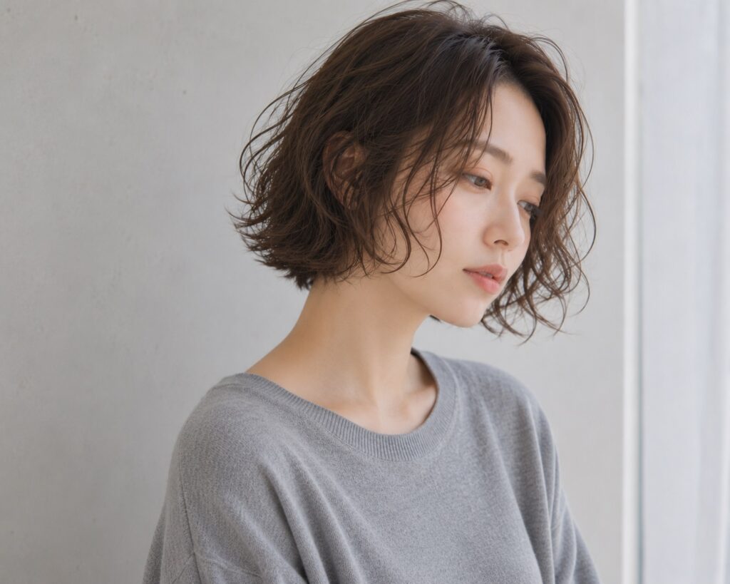 ショートヘアの女性